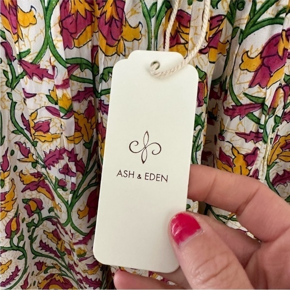 NWT ASH & EDEN MIRA HALTER MAXI DRESS Printed Magenta L - Picture 4 of 8